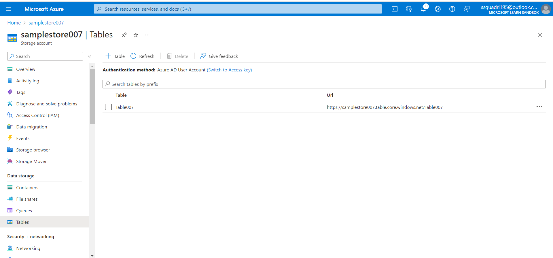 Explore various Data Storage options in the Microsoft Cloud